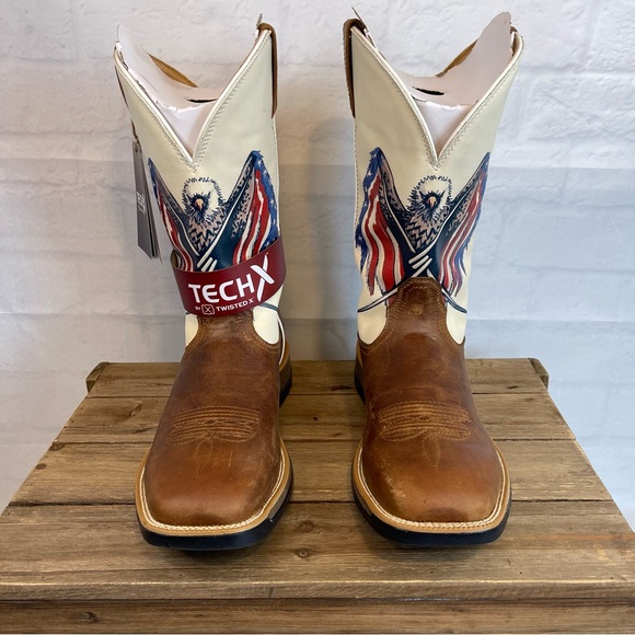 Twisted X Tech X Western Boots Mens 12" Pull On Roasted Pecan MXWW002 Waterproof - Picture 2 of 16